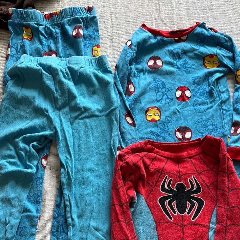 Marvel Blue and Red Kids Pajama Set (bundle)